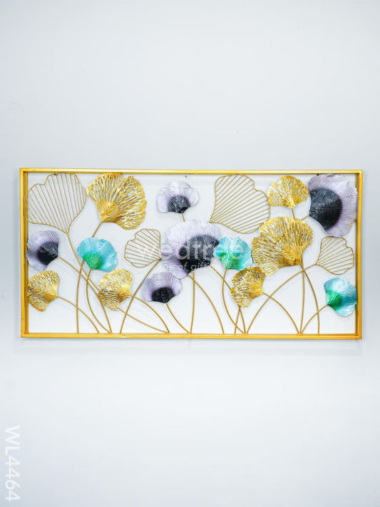 Metal Multicolour Leaves Wall Hanging Decor - WL4464