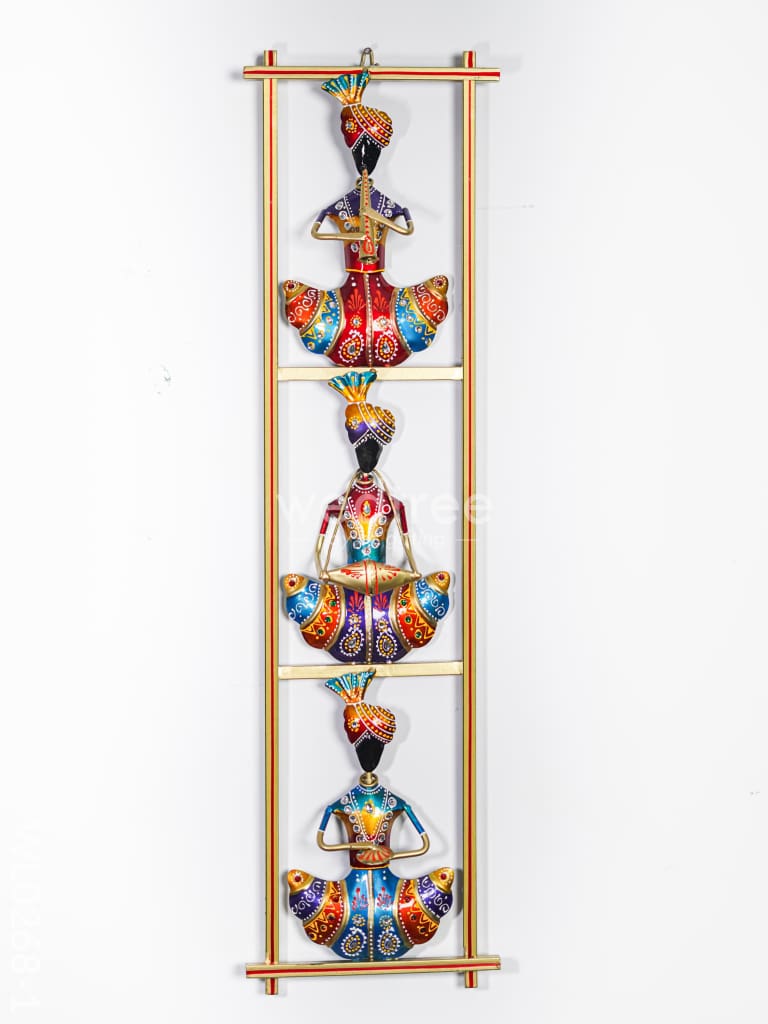 Metal Musicians Wall Hanging Panel - Gold - WL0268-1