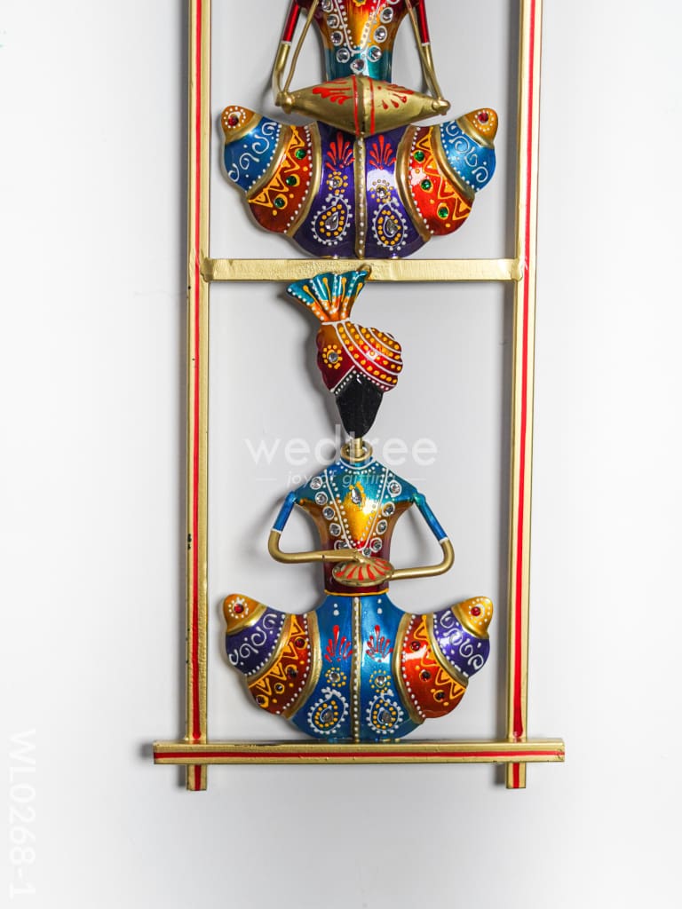 Metal Musicians Wall Hanging Panel - Gold - WL0268-1
