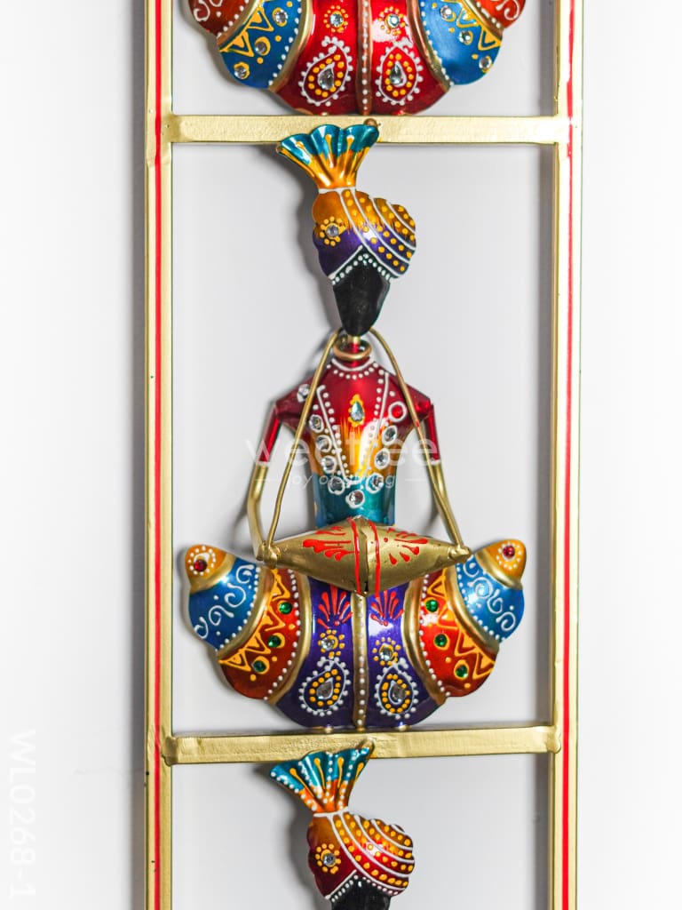 Metal Musicians Wall Hanging Panel - Gold - WL0268-1