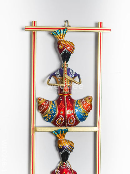 Metal Musicians Wall Hanging Panel - Gold - WL0268-1