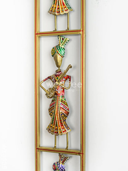 Metal Musicians Wall Hanging Panel - WL4935