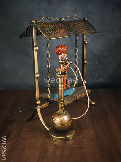 Metal Rajasthani Man on Swing - WL2584