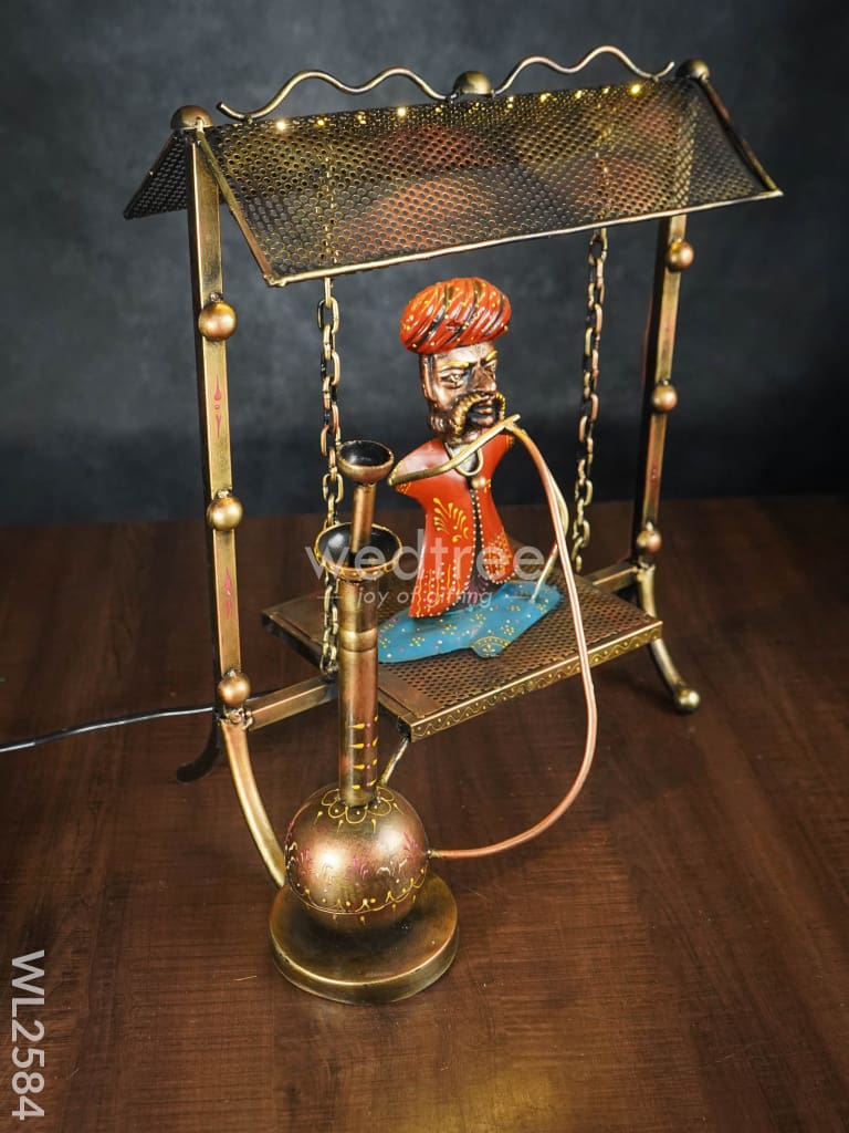 Metal Rajasthani Man on Swing - WL2584