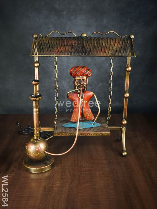 Metal Rajasthani Man on Swing - WL2584