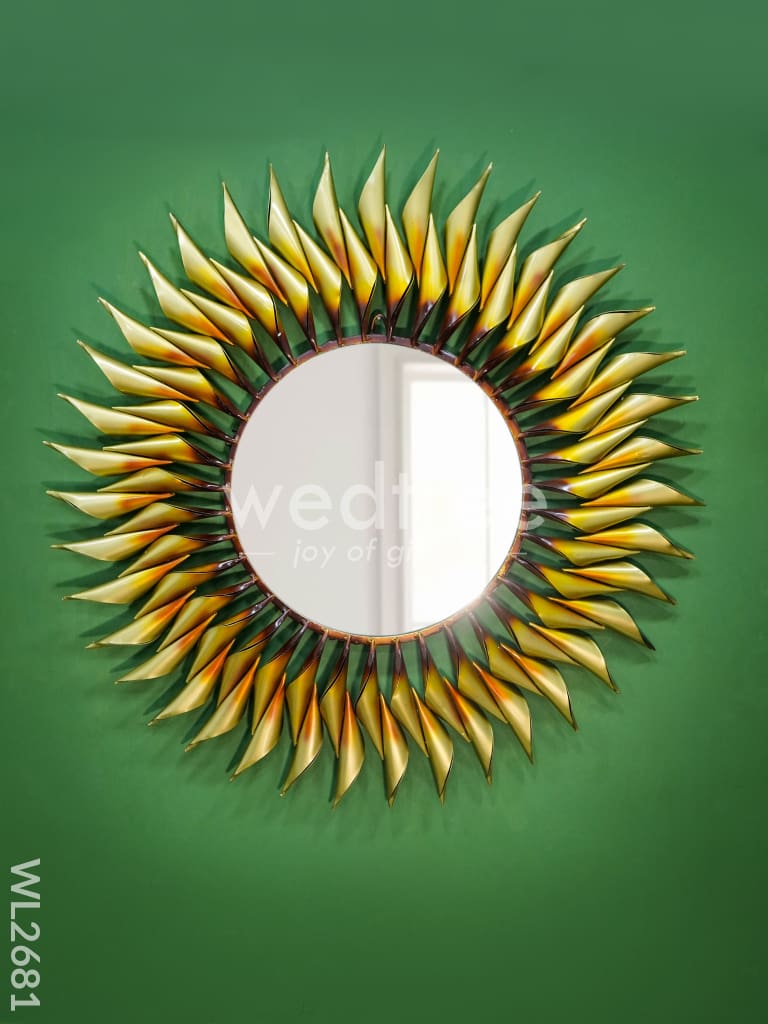 Metal Sun Shaped Mirror - WL2681