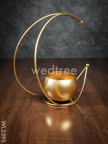 Metal T Light Holder - Moon - WL2395
