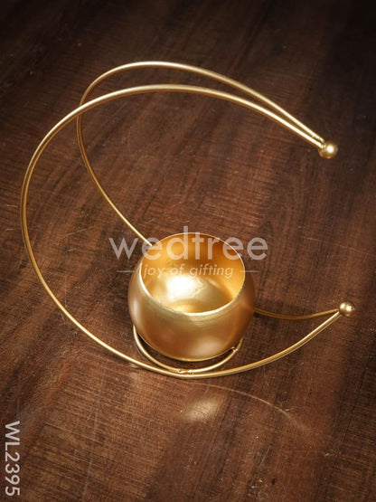 Metal T Light Holder - Moon - WL2395