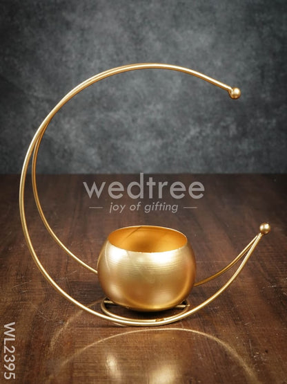 Metal T Light Holder - Moon - WL2395