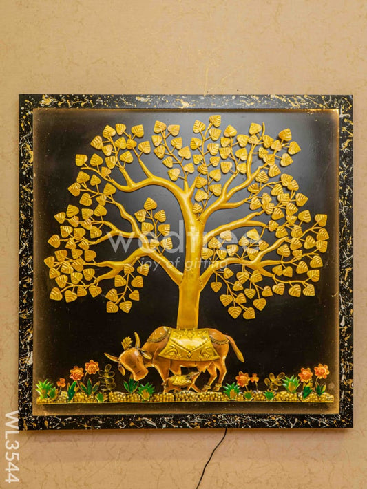Metal Tree with Cow Frame - WL3544