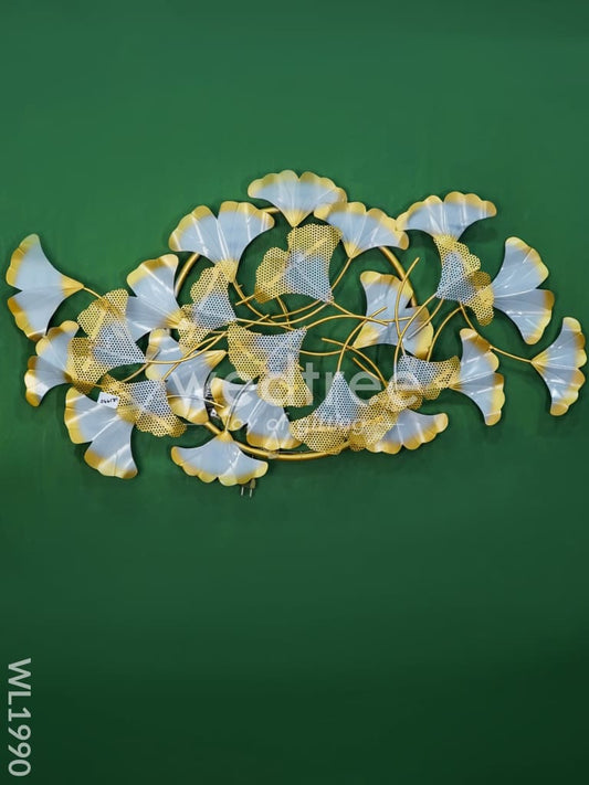 Metal Wall Decor - Gold and Silver Floral with LED Lights  - WL1990