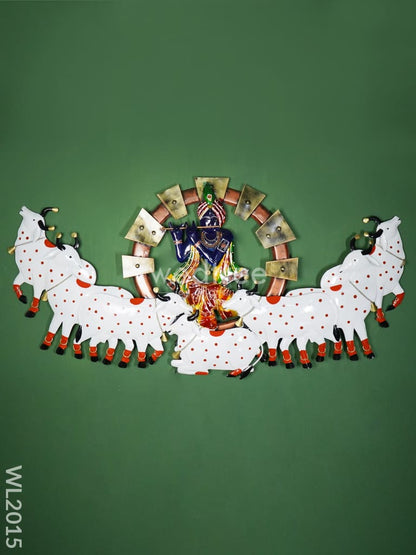 Metal Wall Decor - LED Krishna with Cows - WL2015
