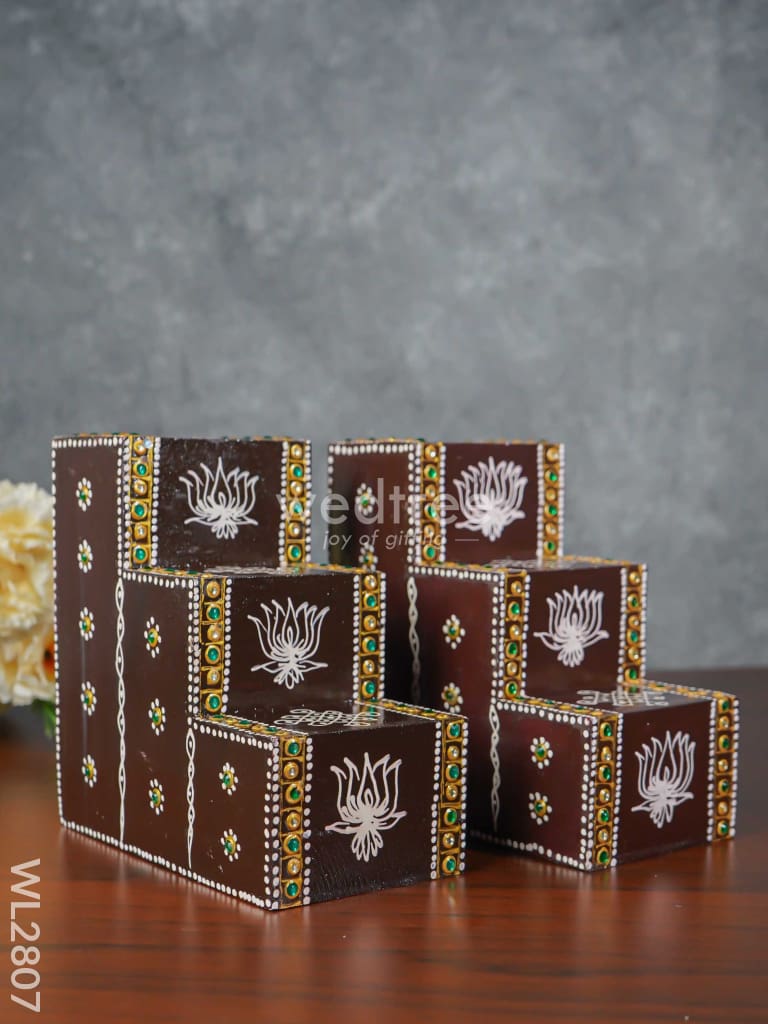 Mini Hand Painted Diya Padi - Set of 2 - WL2807