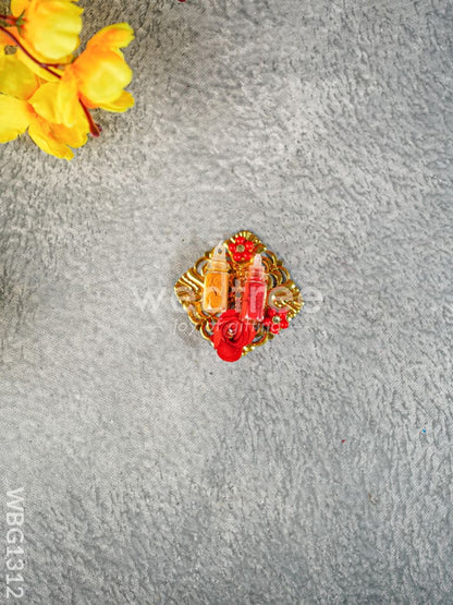 Miniature Manjal Kumkum Set with Metal Tray - WBG1312