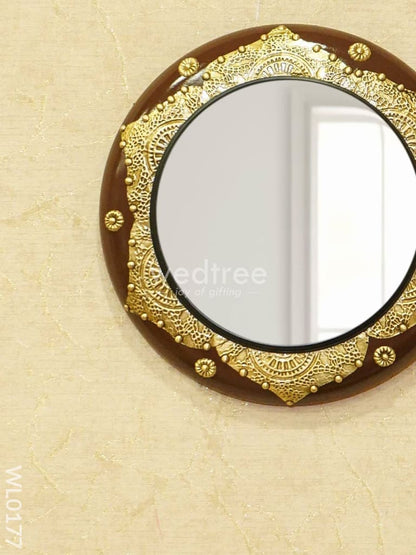 Mirrors - Polished Brass with Floral Design - WL0177