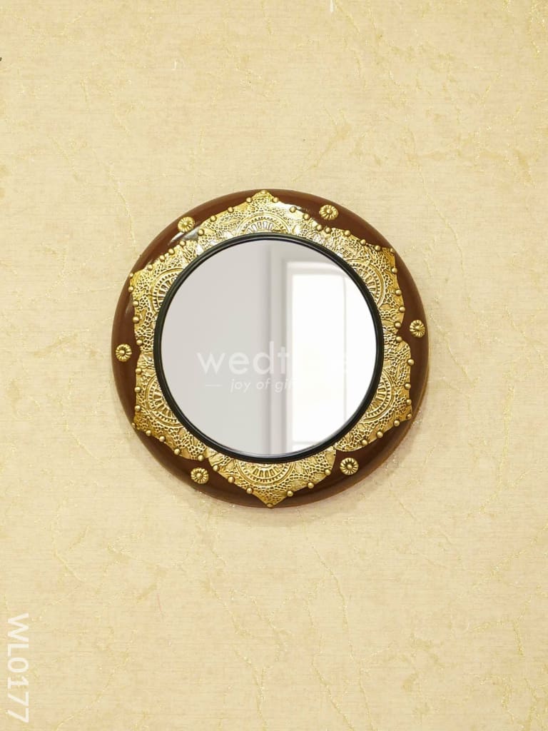 Mirrors - Polished Brass with Floral Design - WL0177
