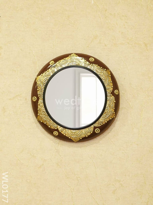 Mirrors - Polished Brass with Floral Design - WL0177