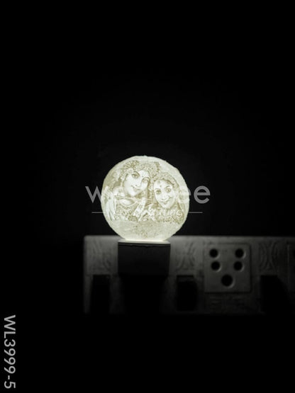 Moon Socket Lamp with Personalised Engraving - WL3999