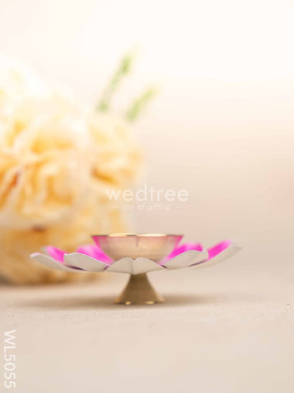 Mugal Art Themed Metal Tray with Dry Fruit Jar and Diya Set - WL5055 Metal Decor Utility