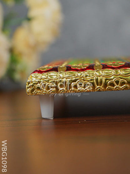 Multi Coloured Meenakari Manai - 8x8 inch - WBG1098