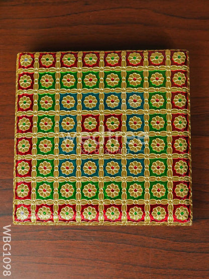 Multi Coloured Meenakari Manai - 8x8 inch - WBG1098