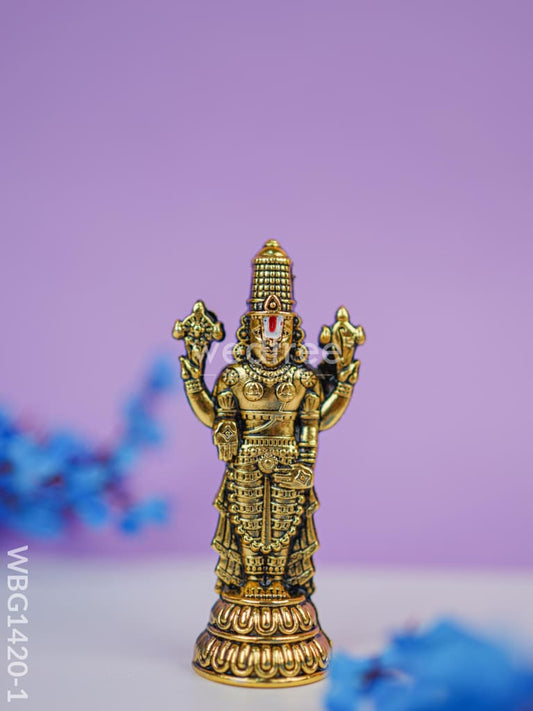 Murti - Gold Antique Tirupati Balaji Idol - WBG1420