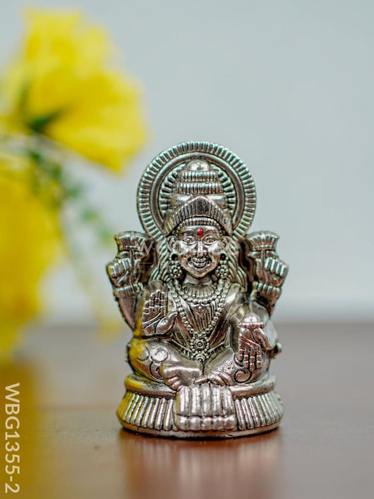Murti - Lakshmi idol-Silver Oxidised - WBG1355-2
