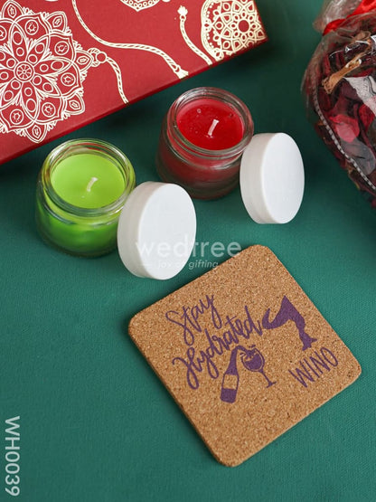 New Year Hamper 5 - Coaster, Candles and Potpouri - WH0039