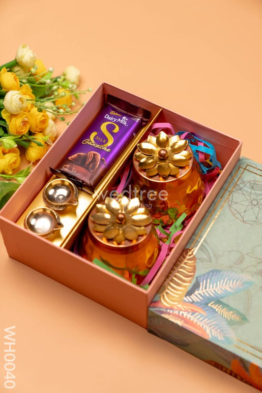 New Year Hamper 6 - Jar, Diya and Chocolate - WH0040
