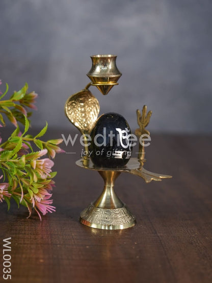 Om Shivling with Brass Stand - WL0035