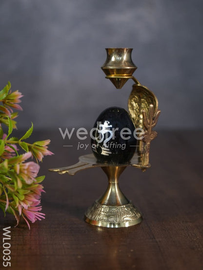Om Shivling with Brass Stand - WL0035