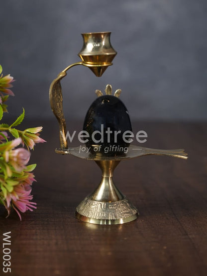 Om Shivling with Brass Stand - WL0035