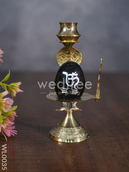 Om Shivling with Brass Stand - WL0035