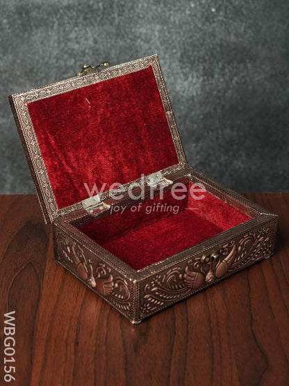 Oxidised Embossed Dry Fruit Box [7X5] - WBG0156