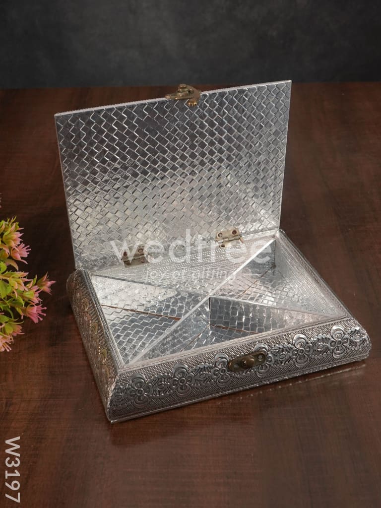Oxidised photo box rectangle shaped small  8X6 inch - W3197
