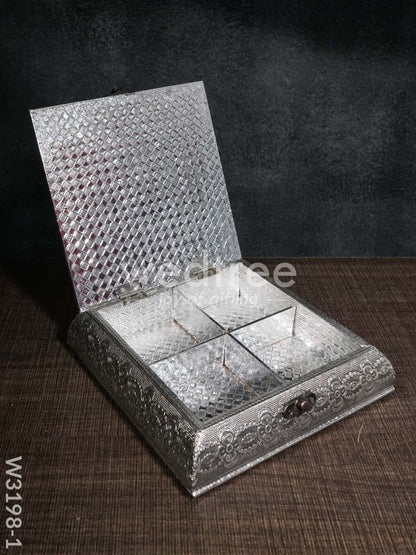 Oxidised photo box square shaped small -7x7 inch - W3198