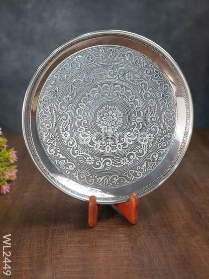 Oxidised Round Plate - 10 inch - WL2449