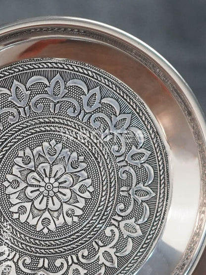 Oxidised Round Plate - 6 inch - WBG0718