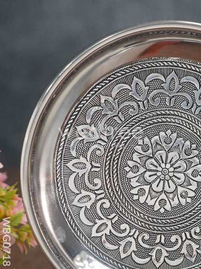 Oxidised Round Plate - 6 inch - WBG0718