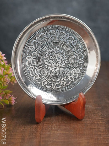 Oxidised Round Plate - 6 inch - WBG0718