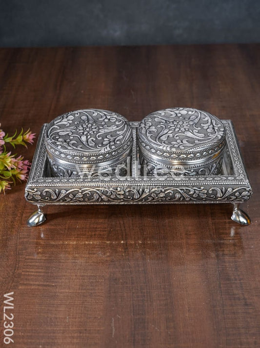 Oxidized Box with Tray (Set of 2) - WL2306
