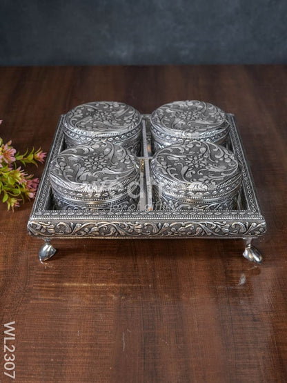 Oxidized Box with Tray Set (set of 4) - WL2307