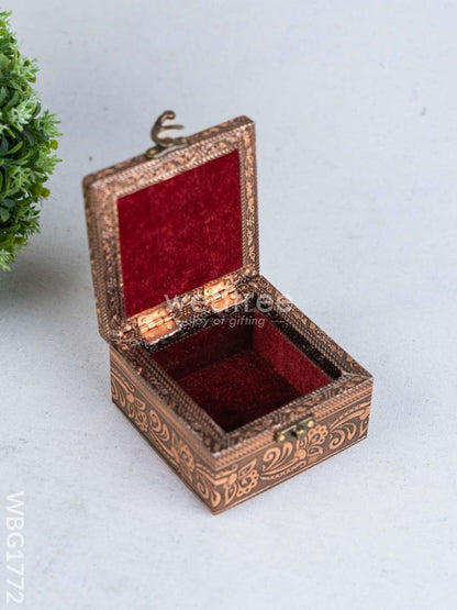 Oxidized Copper Pichwai Design Jewel Box - WBG1772