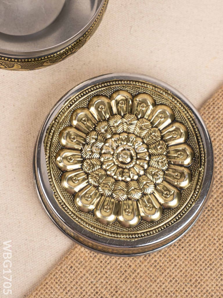 Oxidized Poori Box - 4 inch - WBG1705