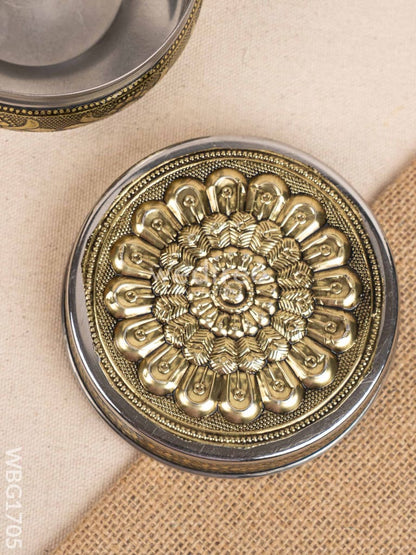 Oxidized Poori Box - 4 inch - WBG1705