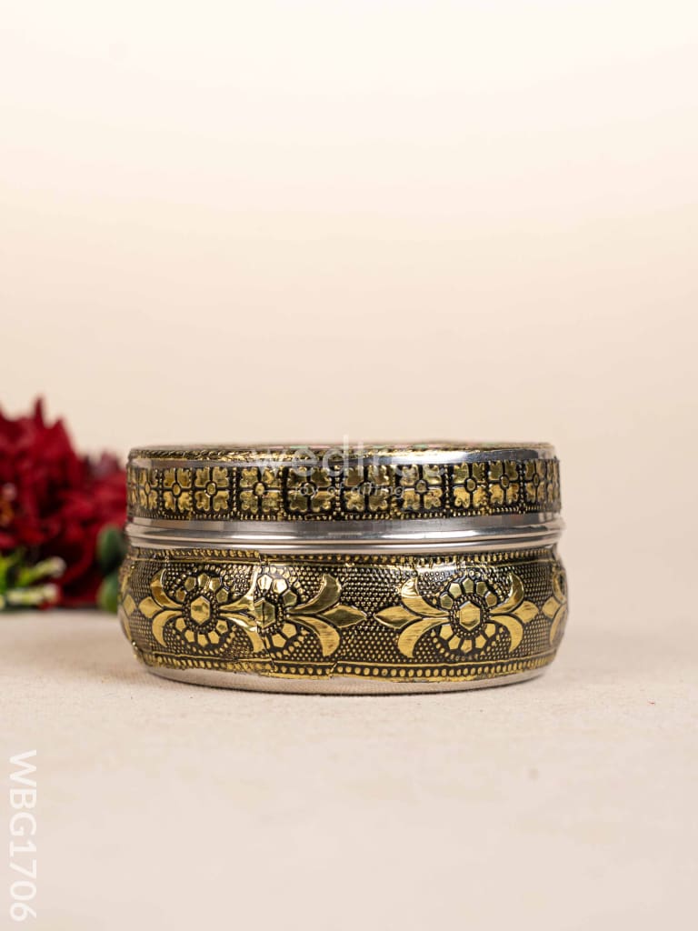 Oxidized Poori Box - 4 inch - WBG1706