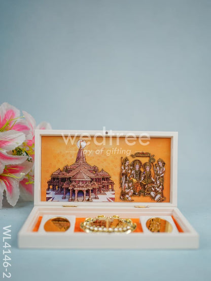 Paduka Prayer Box (Large) -  Ram Dharbar- WL4146-2