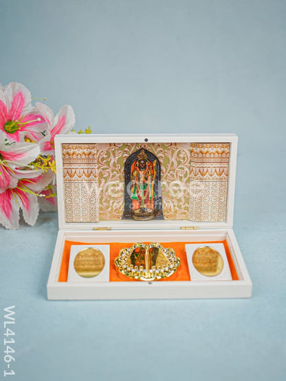 Paduka Prayer Box (Large) - Sri Ram  - WL4146-1