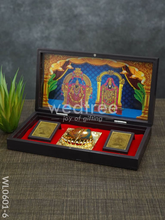 Paduka Prayer Box (Large) - Tirupathi Balaji Padmavathi Thayar - WL0601-6
