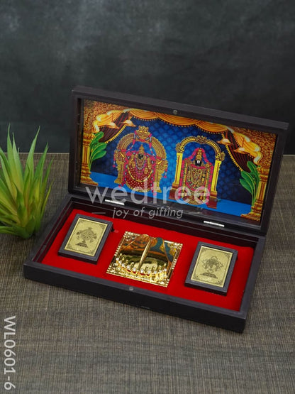 Paduka Prayer Box (Large) - Tirupathi Balaji Padmavathi Thayar - WL0601-6